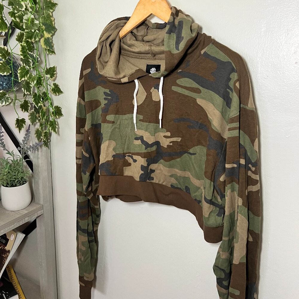 Element Camo Cropped Hoodie XL
